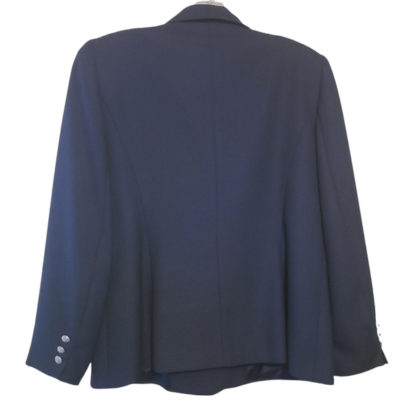SuitsMe | Women's Vintage Dark Blue Military Style Career Blazer (Size 10) - Picture 13 of 13